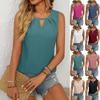 Spring and Summer New Solid-color Round-neck Sleeveless Casual Short-sleeved Vest T-shirt