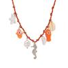 Bohemian Summer Sea Love Wind Starfish Pearl Love Pendant Colorful Dopamine Rope Necklace Women's Gift