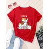 Woman's Summer Creative Cute Cat Print Casual Round Neck Short Sleeve Daily Casual Woman TShirt Clothing