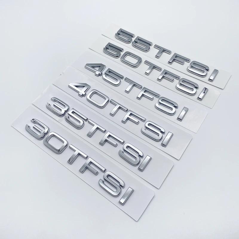 G7 Chrome Silver ABS Numbers Letters Q2 Q3 Q4 Q5 Q6 Q7 Q8 TDI TFSI 2.0T Emblem For QQ6 Q series Car Fender Trunk Rear Logo Sticker