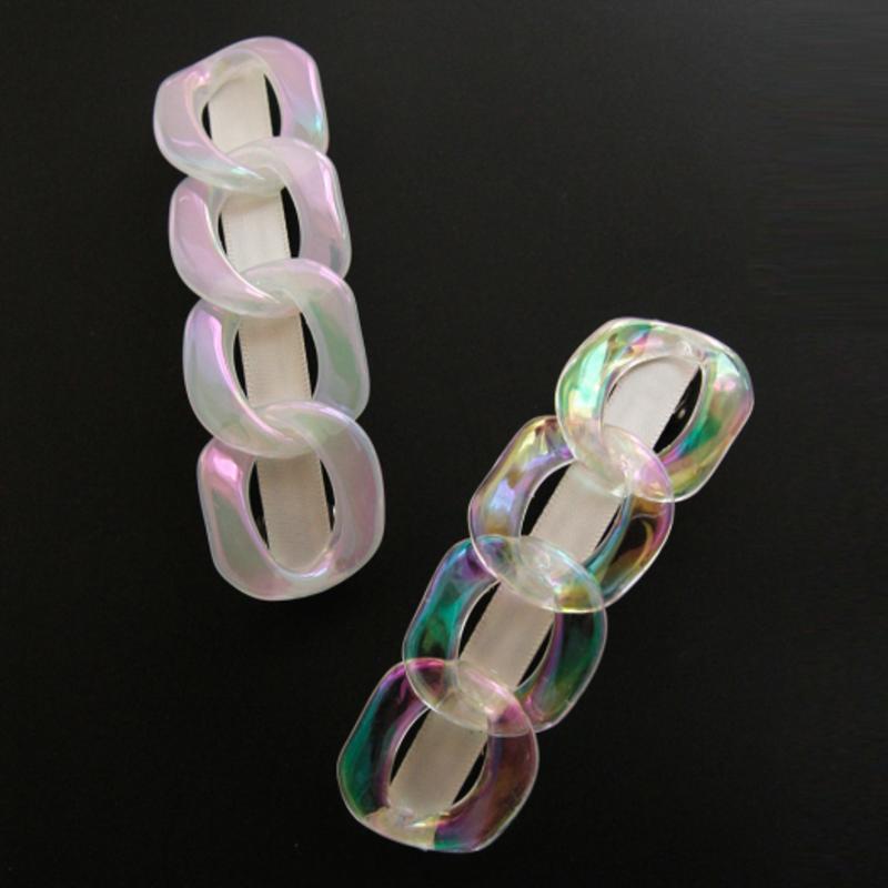 

J.Lauren Aurora Big Clip Chain Auto Hair Pin H0847 Milk Aurora