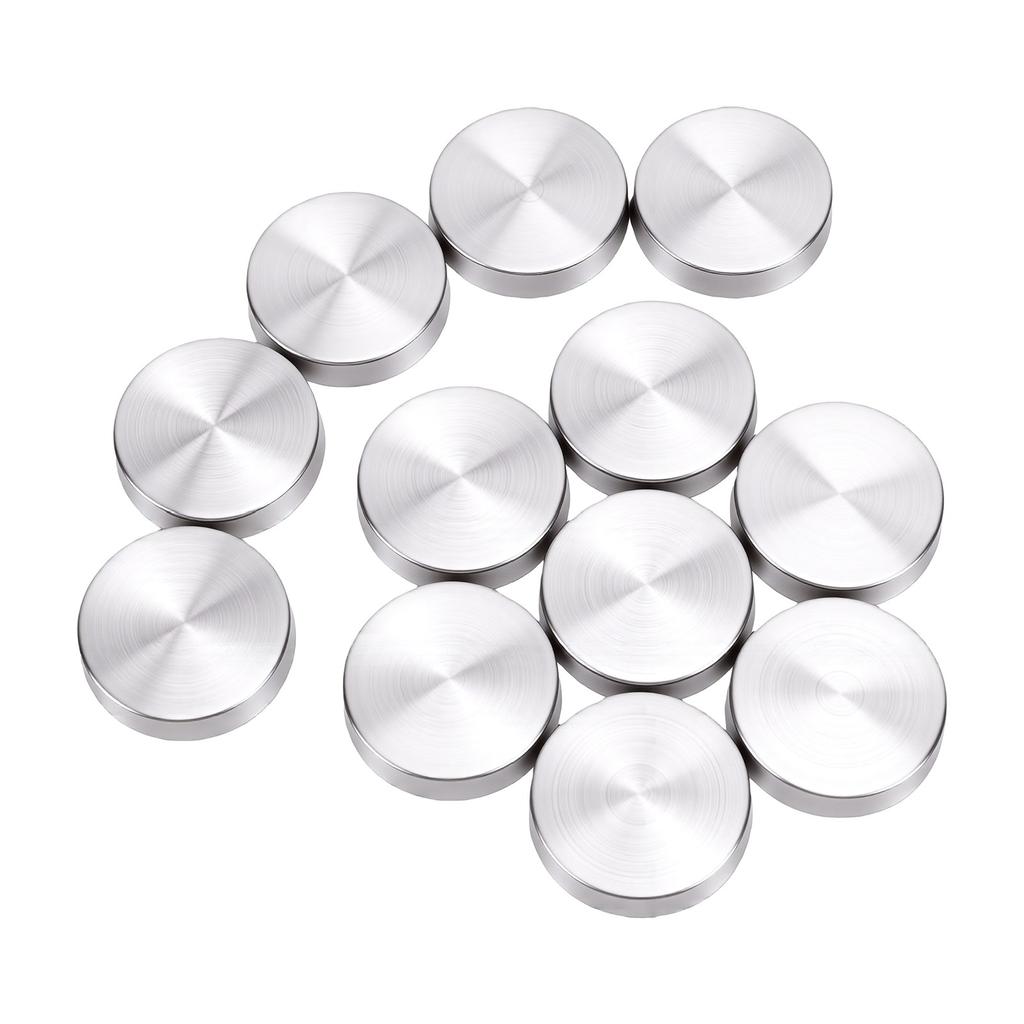12pz Acciaio Inossidabile Specchio Chiodi Tappi Decorativi a Vite Acciaio Inossidabile 304 per Fissaggio Vetro Mobili
