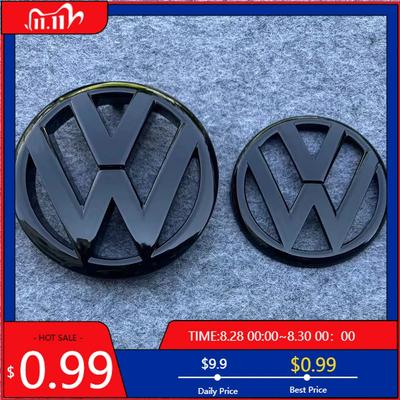 W23Hub Caps Gloss Black Replacement 135mm Front Grill Emblem or 110mm Rear Trunk Lid Car Badge for Golf MK6 2009 2010 20