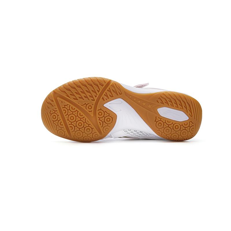 Li Ning Table Tennis Series Sports Comfortable Training Shoes Kids Sneakers White Flame-Red Bright-Gold APPV019-4