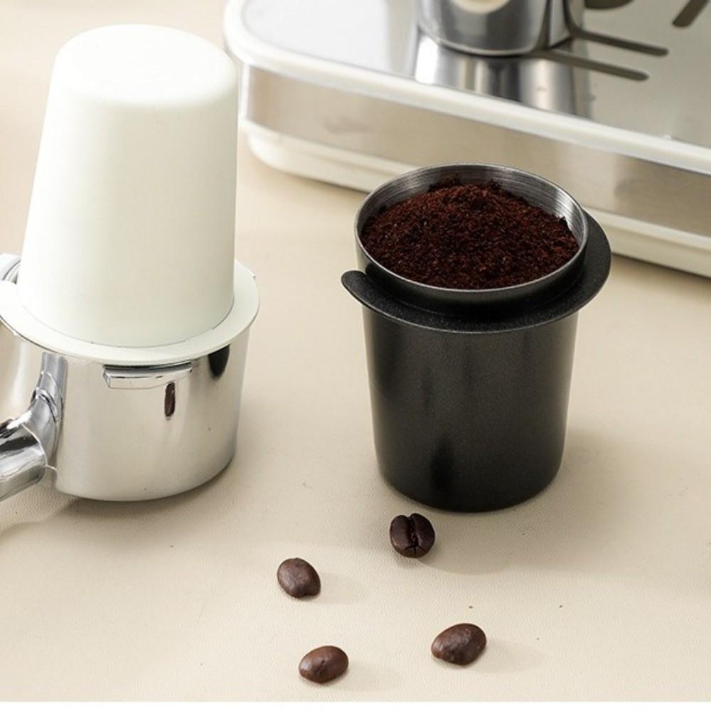 304 Stainless Steel Dosing Cup Wear Resistant Durable Coffee Powder Cup Precision Ergonomic Powder Feeder