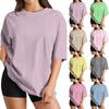 Women’s Casual Loose Fit Striped Short Sleeve Top Summer Oversized Pullover Crew Neck Lightweight Relaxed T Shirt Blouse