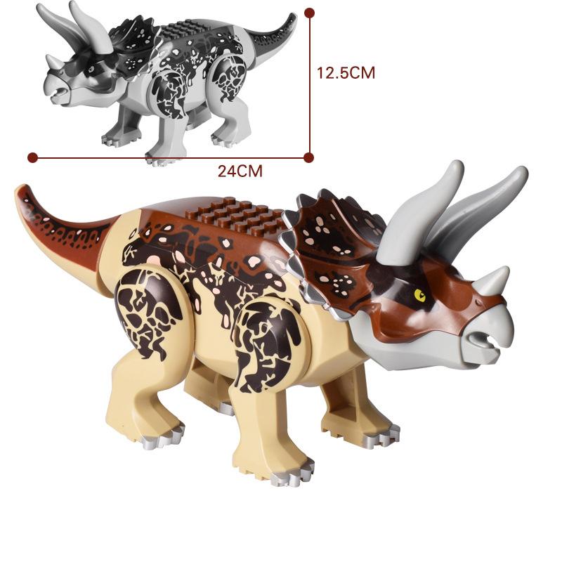 Jurassic Dino World Store Dinosaurfigurer Klosser Byggeklosser Velociraptor T-Rex Triceratops Indominus Rex Leker For Barn
