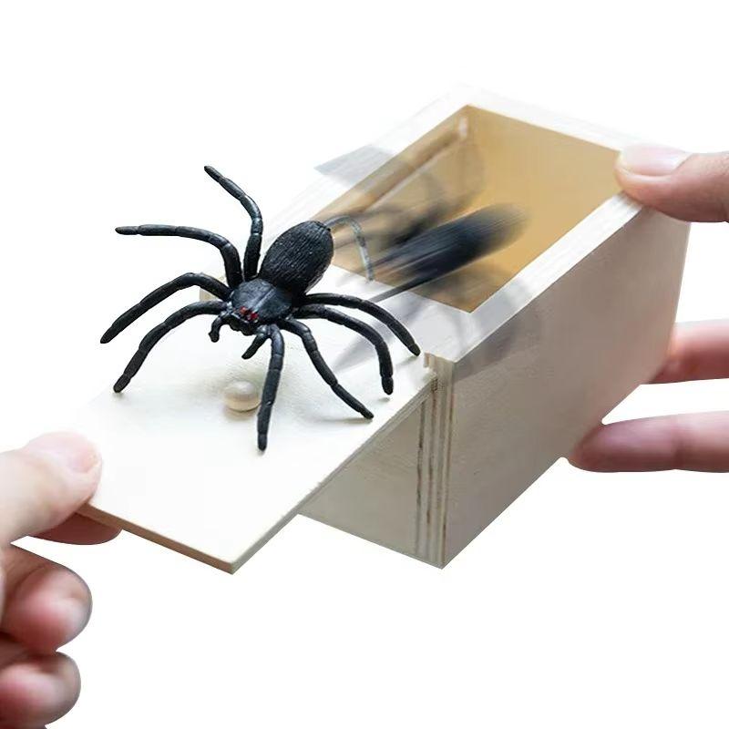 Жартівлива коробка-павук - Дерев'яна прихована коробка Якісна іграшка-розводка Весела гра Жарт-розводка для друга Офісні іграшки