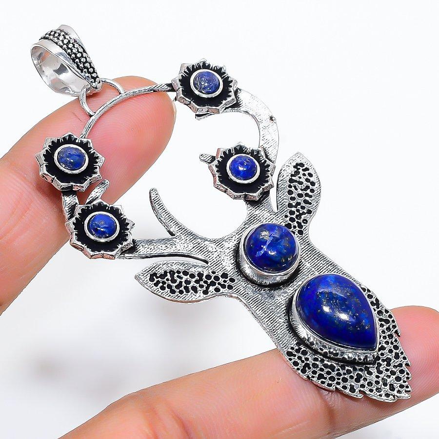 

Lpais Lazuli Gemstone Handmade Ethnic Jewelry Pendant 3.07 VR-3873