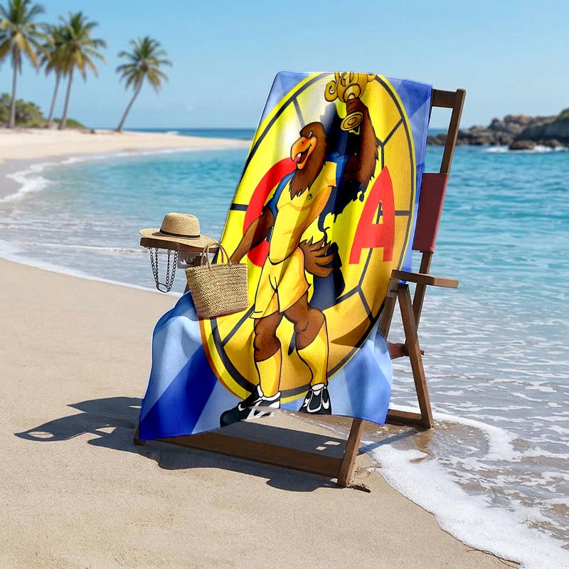 Club Amrica Fashion Beach Towel: Ideal for Summer Adventures Soft, absorbent and quick drying suitable for swimming and bathing