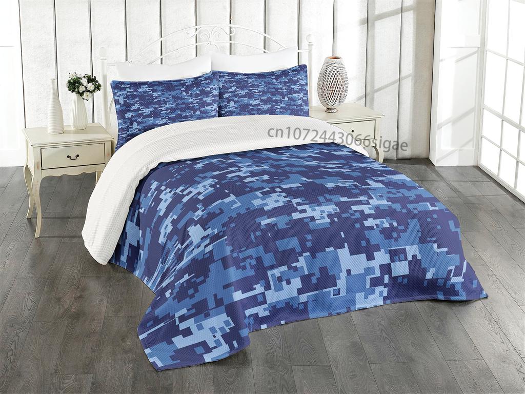 Camouflage Duvet Cover Set Abstract Soft Colors Pattern Decorative 3 Piece Bedding Set with 2 Pillow Sham Twin King Full Size