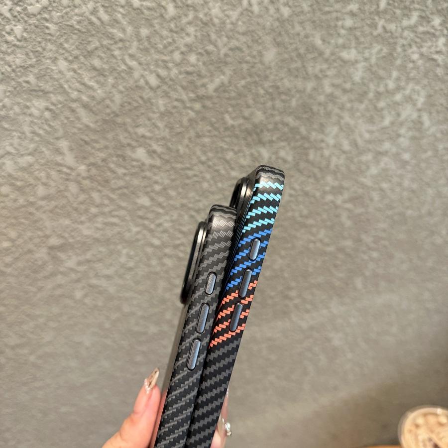 Luxury Carbon Fiber Magsafe Phone Case Metal Lens For iPhone 11 12 14 15 13 16 Pro Max  Wireless Charging Shockproof Cover Fundas