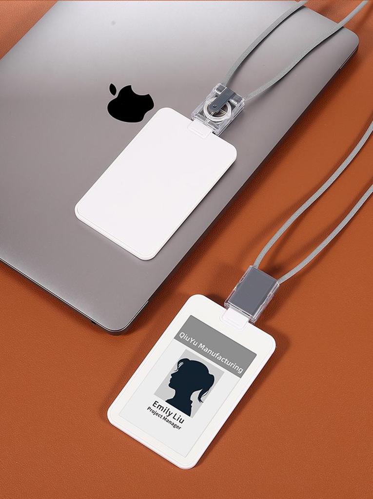 ID Card Holder with Retractable Lanyard for Business, Employee, Student, and Bus Cards