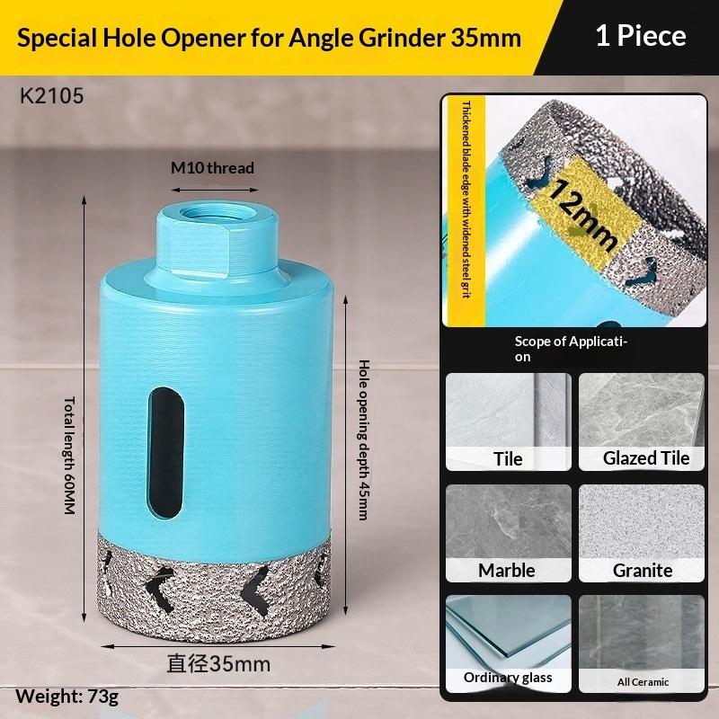 Diamond Drill Bit Angle Grinder Tile Hole Saw Dry Cutting For Porcelain Ceramic Granite Marble Glass Stone Cutter