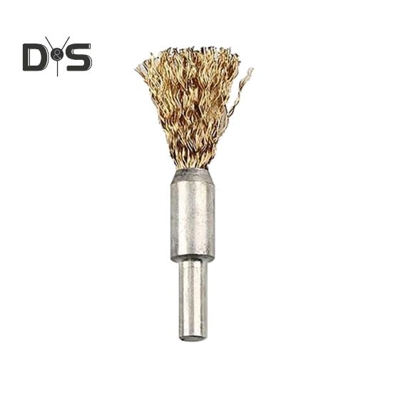 Wire Wheel Brush Rotary Tool Rustproof Corrosion Resistant Wide Application Reusable Easy To Install Coated Crimped Wire Brush