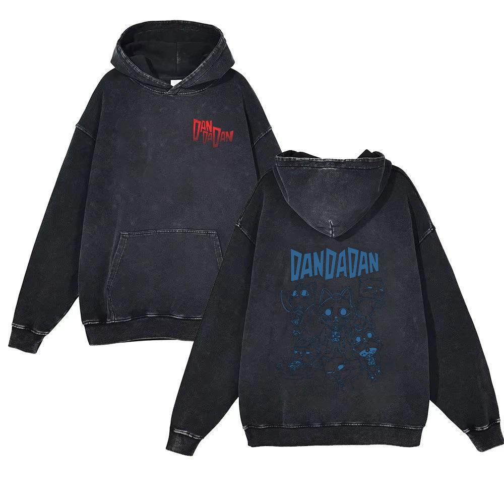 440g Vintage Anime Streetwear Retro Cotton Hoodie