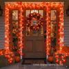 LED Maple Leaf & Rose Flower Decorative String Lights for Holiday Bedrooms