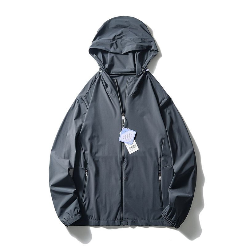 Ultra-Thin Breathable Ice Silk Cool Sun Protection Clothing for Men, Uv Protection Summer Fishing Jacket, Foreign Trade Men's Skin Jacket