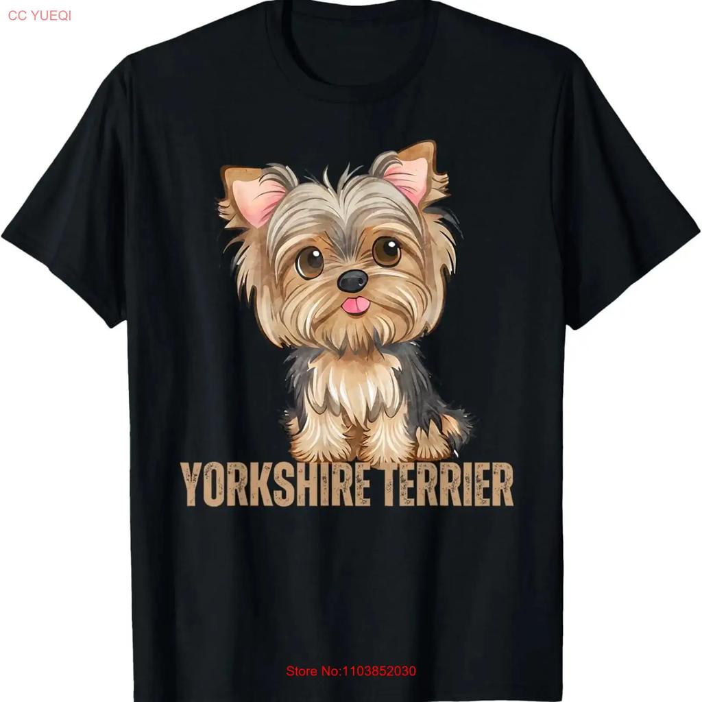 Yorkshire Terrier Dog Lover S T Shirt Yorkie Vintage Versatile Casual Stretched Streetwear Top For Everyday Wear