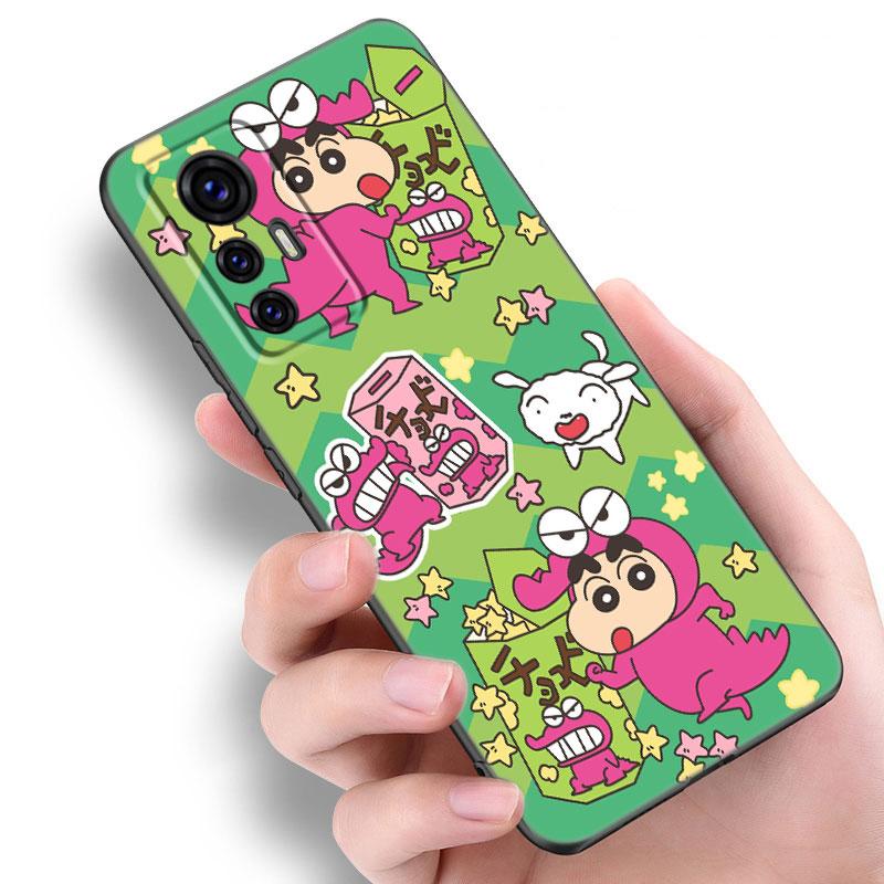 Cartoon C-Crayon Shinchan Schwarze Handyhülle für Xiaomi Mi 9 SE 8 10T 11 12 13 Lite 9T 11T 12S 12T 13T 14 Pro 5G NE 11i 12X