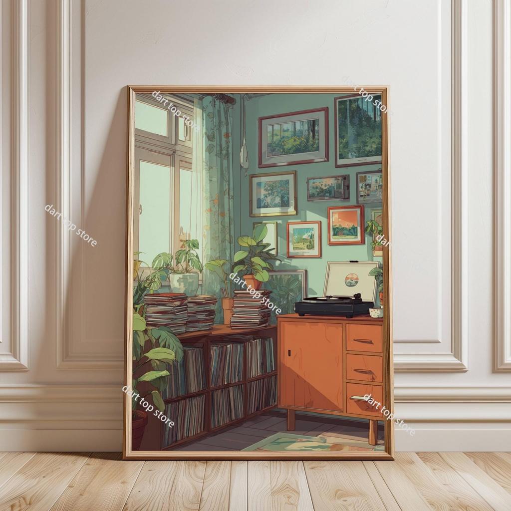 Japanese Retro City Pop Prints Wall Arts Decor Nostalgic Anime Posters Canvas Poster Prints Home Bedroom Living Room Decoration