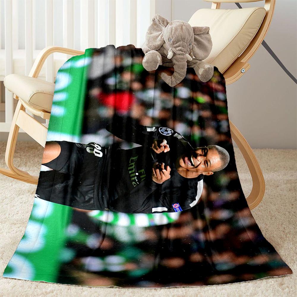 Kylian Mbappé Action Blanket Soft & Cozy Great for Chair Bedding Sofa for All Occasions Modern Perfect Gift for Relatives and Friends