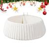 White Christmas Tree Collar Plush Tree Skirt Protector Base for Indoor Outdoor Farmhouse Home Holiday Party Decoration