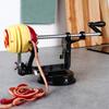 Steel potato and apple slicing and peeling machine