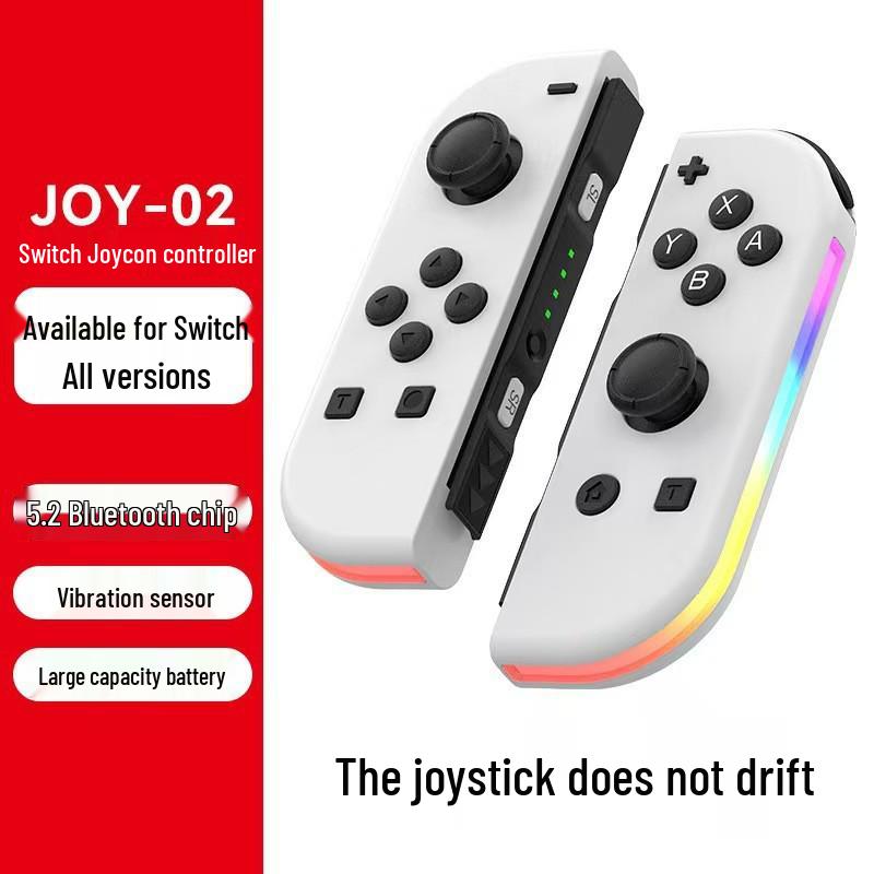 Colorful RGB Switch Joy-Con Left & Right Controllers with Wake-Up, Bluetooth 5.2, Vibration, and Motion Control.