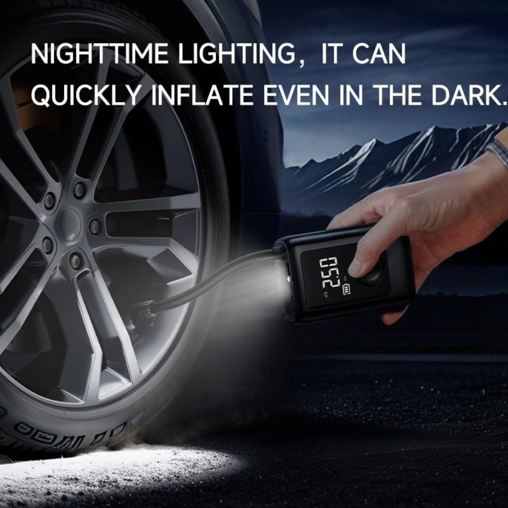 LCD Display Electric Tire Pump With Light Rechargeable Pump Powerful Tyre Inflator  Bicycles