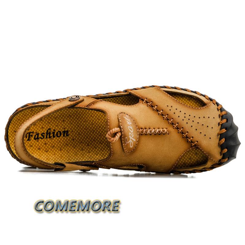 Sandals Summer Men's Leather Classic Casual Shoes Slippers Soft Sandals Men Roman Comfortable Outdoor Beach Footwear Breathable