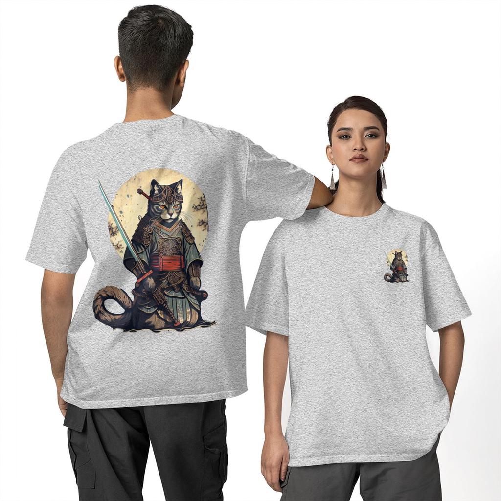 Bushi Cat T-Shirt Adult japanese Streetwear 100 Cotton T Shirts Summer O Neck Hip Hop Tees Casual Big Size Clothing