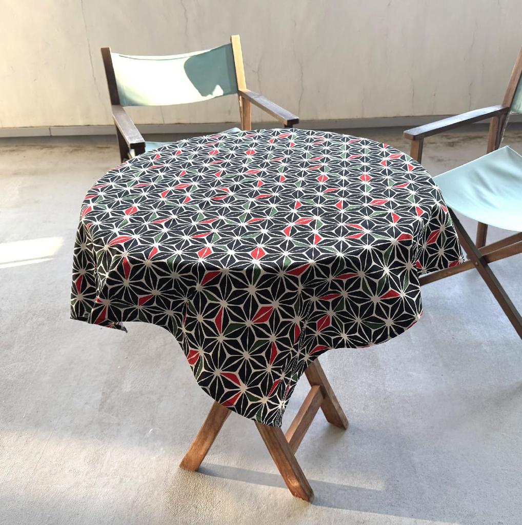 Hemp Leaf Furoshiki Cotton 3 Made in Japanese Pattern Matthew's (Wrapping Cloth), Thick, 100cm, Shantung, Widths, 100% Cotton, Japan, Large, (Black)