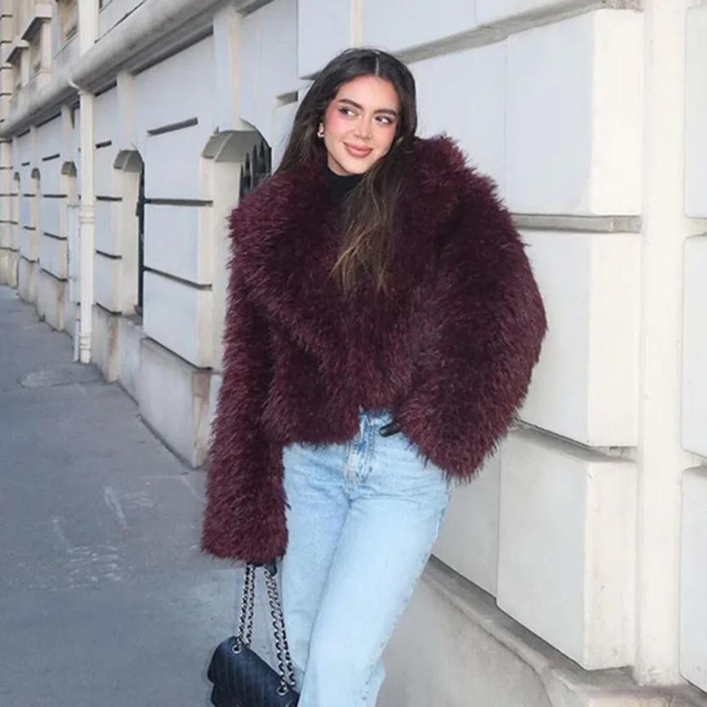 Imitation Short Beach Wool Women Fox Fur Coat New Autumn Winter Warm Fur Coat Faux Temperament Elegance Women for Coat