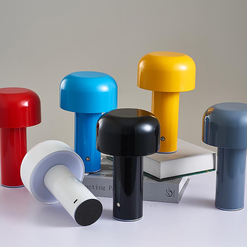 Mushroom Shaped Led Table Lamp Portable Dimmable Usb Rechargeable Bedroom Bedside Lamp Night Light
