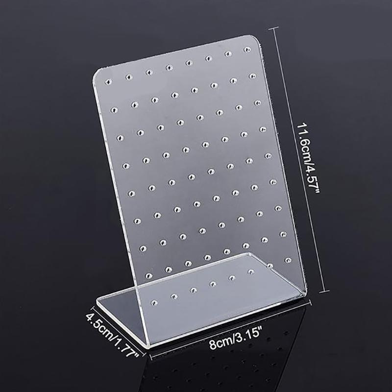 Akryl Örhängeshållare Organiserare med 72 Hål Öronstift Smyckesförvaring Visningsställ Monter Örhängesvisningsställ