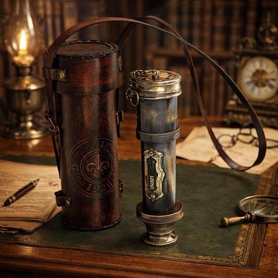 

Brass Telescope with Leather Case 40.64 cm Nautical Marine Spyglass for Sailing, Trekking Maritime Decoration Royal Navy Sailors
