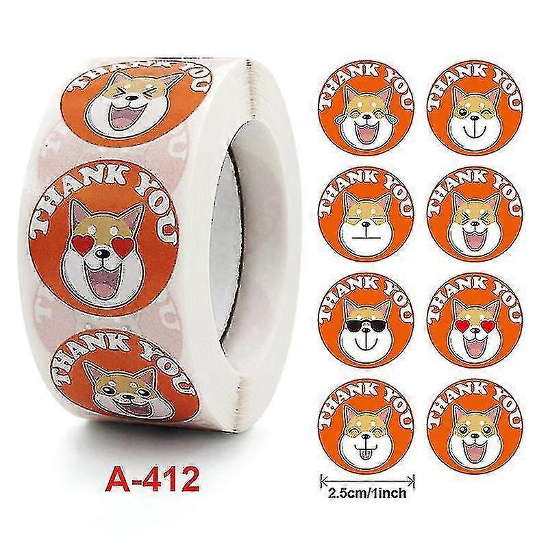 Kids Cartoon Cat Sticker Roll 500-count Stickers Round Teacher Encouragement Motivational Lable - RiRi