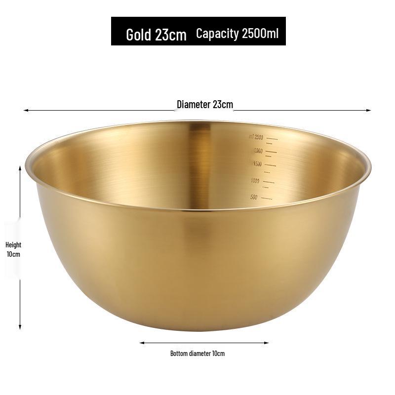 Nerezová multifunkční míchací mísa v korejském stylu se stupnicí