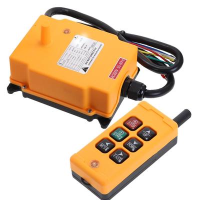 HS-6 IP65 6 Channels Industrial Electric Hoist Crane Remote Control Pushbutton Switch for CNC Winch 1Transmitter+1Receiver