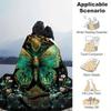 1pc Green Butterfly Printing Lightweight Flannel Blanket, Comfortable and Warm Blanket, for Camping Sofa Bed and Couch Office, Gift