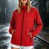 Leichte Damen Outdoorjacke mit Kapuze, Winddicht, Wasserdicht, Weiche Schale, durchgehender Reißverschluss, verstellbare Taschen für Wandern, Camping