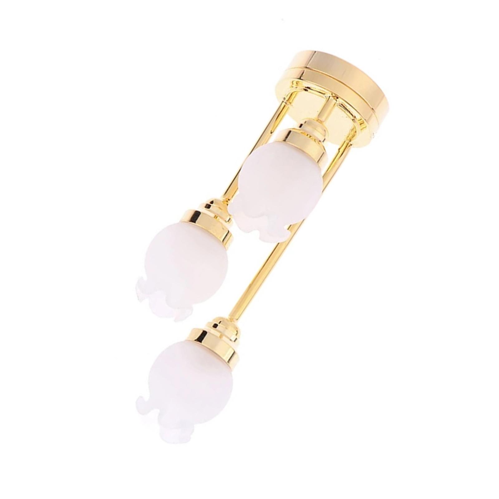 

Миниатюрная люстра для кукольного домика, подвесной светильник, масштаб 1/12, аксессуар для светодиодного освещения гостиной для реалистичного декора спальни