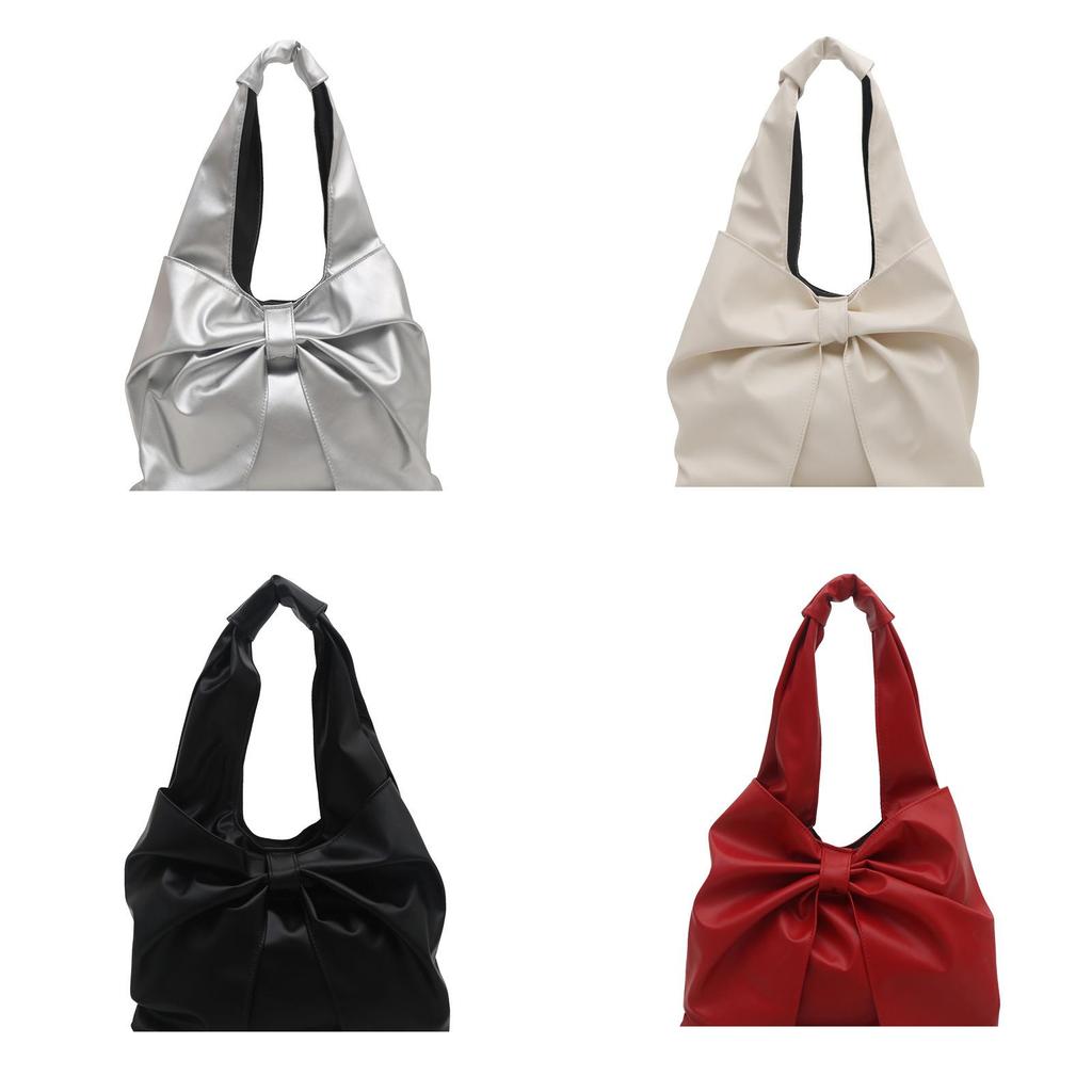 Modern Large Capacity Butterfly Knot Tote Bag With Magnetic Closure For Daily Use