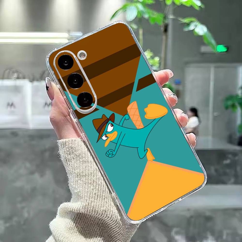 Cartoon P-Perry The Platypus Phone Case For Samsung Galaxy A91,80,73,72 ,71,53,52,32 ,31,22,21s,20,Transparent Case