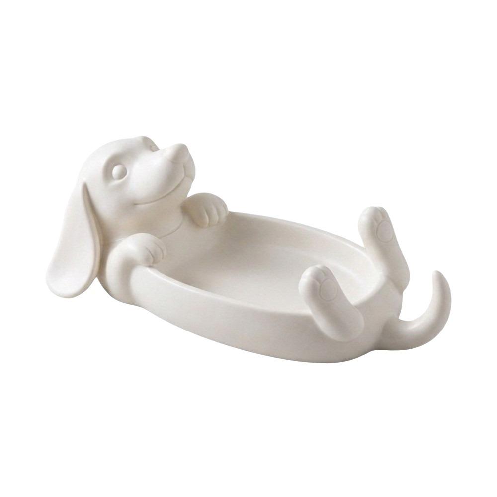 Cute Dachshund Storage Tray 3D Printed Key Holder Multi-functional Jewelry Storage Tray Home Decor