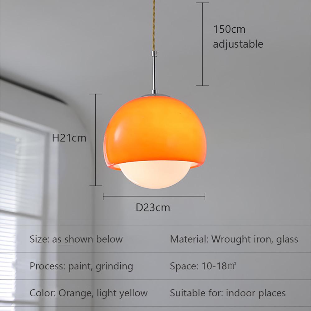 LED Medieval Glass Pendant Light Minimalist Cream Pumpkin Hanging Lamps For Bedroom Living Rooms Study Cafe Illumination Luminai
