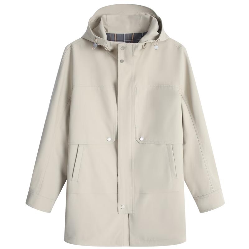 

Мужская ветровка K-Boxing средней длины с капюшоном, деловая M