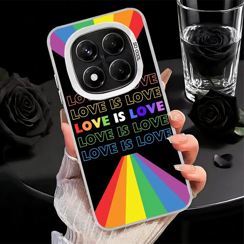 LGBT Rainbow Love Is Love Soft Phone Case for Xiaomi Redmi Note 13 14 15 Pro Plus 12S 12 11S 11 11T 10S 10 Shockproof Cover Back