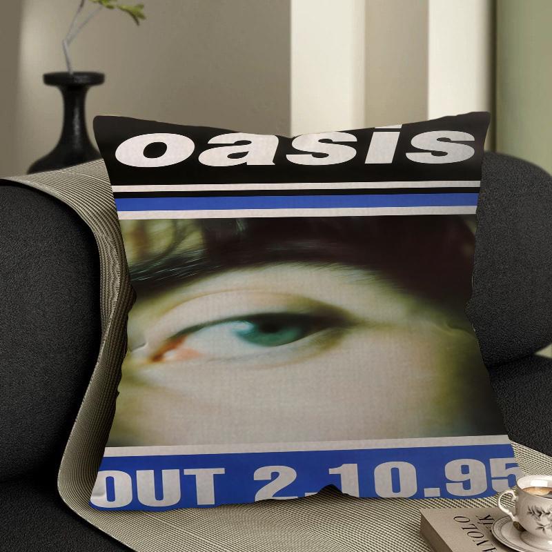 Oasis Band Cushion Cover Pillow Cover Decor Pillowcase Printed Cushion Case For Couch 16x16Inch
